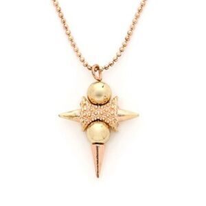 Pop Rose Gold Spike Cluster Necklace